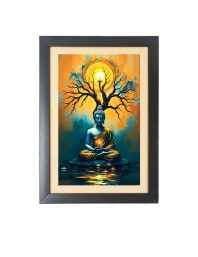 Beautiful Beautiful Buddha Photo Frame - 11x15 Inch Black 1-Inch Frame with Mount Paper - Perfect for Home Decor, Living Room & Office