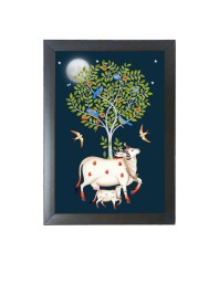 Beautiful Beautiful Cow Photo Frame - 11x15 Inch Black 1-Inch Frame with Mount Paper - Perfect for Home Decor, Living Room & Office