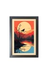 Beautiful Beautiful Sunset Bird with tree Photo Frame - 11x15 Inch Black 1-Inch Frame with Mount Paper - Perfect for Home Decor, Living Room & Office