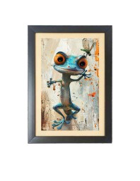 Beautiful Beautiful Frog Photo Frame - 11x15 Inch Black 1-Inch Frame with Mount Paper - Perfect for Home Decor, Living Room & Office