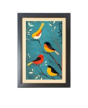Beautiful Beautiful Birds Photo Frame - 11x15 Inch Black 1-Inch Frame with Mount Paper - Perfect for Home Decor, Living Room & Office