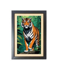 Beautiful Beautiful Tiger Photo Frame - 11x15 Inch Black 1-Inch Frame with Mount Paper - Perfect for Home Decor, Living Room & Office