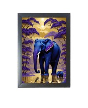 Beautiful Beautiful Elephant Photo Frame - 11x15 Inch Black 1-Inch Frame with Mount Paper - Perfect for Home Decor, Living Room & Office