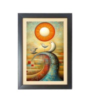 Beautiful Beautiful Abstract Art Bird Photo Frame - 11x15 Inch Black 1-Inch Frame with Mount Paper - Perfect for Home Decor, Living Room & Office