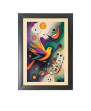 Beautiful Beautiful Abstract Art Bird Photo Frame - 11x15 Inch Black 1-Inch Frame with Mount Paper - Perfect for Home Decor, Living Room & Office