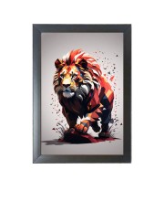 Beautiful Beautiful Lion Photo Frame - 11x15 Inch Black 1-Inch Frame with Mount Paper - Perfect for Home Decor, Living Room & Office