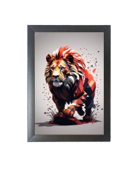 Beautiful Beautiful Lion Photo Frame - 11x15 Inch Black 1-Inch Frame with Mount Paper - Perfect for Home Decor, Living Room & Office