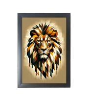 Beautiful Beautiful Lion Photo Frame - 11x15 Inch Black 1-Inch Frame with Mount Paper - Perfect for Home Decor, Living Room & Office