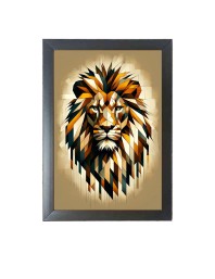 Beautiful Beautiful Lion Photo Frame - 11x15 Inch Black 1-Inch Frame with Mount Paper - Perfect for Home Decor, Living Room & Office