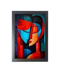 Beautiful Beautiful Radha Krishna Photo Frame - 11x15 Inch Black 1-Inch Frame with Mount Paper - Perfect for Home Decor, Living Room & Office