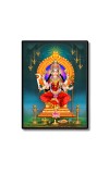 Maa Lakshmi Laminated Photo  - 5x7 Inches, Divine Blessings for Home & Office and Temple Decoration
