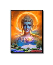Buddha Laminated Photo  - 5x7 Inches, Divine Blessings for Home & Office and Temple Decoration