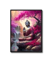 Buddha Laminated Photo  - 5x7 Inches, Divine Blessings for Home & Office and Temple Decoration