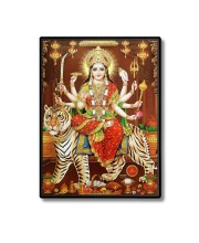 Maa Durga Laminated Photo  - 5x7 Inches, Divine Blessings for Home & Office and Temple Decoration
