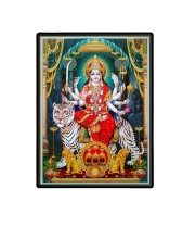 Maa Durga Laminated Photo  - 5x7 Inches, Divine Blessings for Home & Office and Temple Decoration