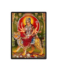 Maa Durga Laminated Photo  - 5x7 Inches, Divine Blessings for Home & Office and Temple Decoration