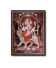 Maa Durga Laminated Photo  - 5x7 Inches, Divine Blessings for Home & Office and Temple Decoration