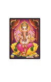 Lord Ganesh Laminated Photo  - 5x7 Inches, Divine Blessings for Home & Office and Temple Decoration
