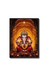 Lord Ganesh Laminated Photo  - 5x7 Inches, Divine Blessings for Home & Office and Temple Decoration