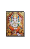 Lord Ganesh Laminated Photo  - 5x7 Inches, Divine Blessings for Home & Office and Temple Decoration