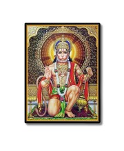 Sri Hanuman Laminated Photo  - 5x7 Inches, Divine Blessings for Home & Office and Temple Decoration