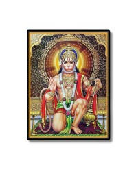 Sri Hanuman Laminated Photo  - 5x7 Inches, Divine Blessings for Home & Office and Temple Decoration