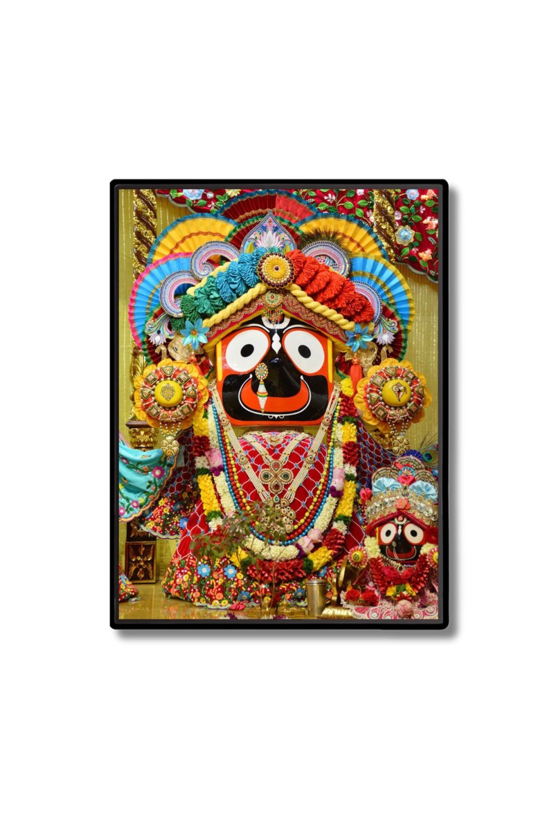 Lord Jagannath Laminated Photo  - 5x7 Inches, Divine Blessings for Home & Office and Temple Decoration