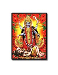 Maa Kali Laminated Photo  - 5x7 Inches, Divine Blessings for Home & Office and Temple Decoration