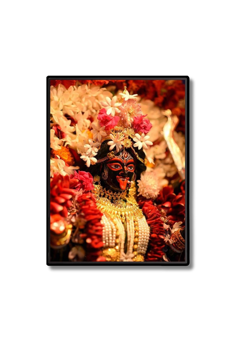 Maa Kali Laminated Photo  - 5x7 Inches, Divine Blessings for Home & Office and Temple Decoration