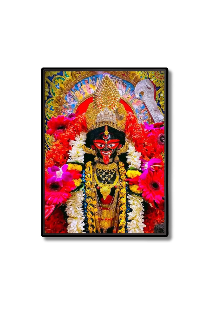 Maa Kali Laminated Photo  - 5x7 Inches, Divine Blessings for Home & Office and Temple Decoration