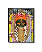 Kalighat Maa Kali Laminated Photo  - 5x7 Inches, Divine Blessings for Home & Office and Temple Decoration