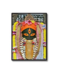 Kalighat Maa Kali Laminated Photo  - 5x7 Inches, Divine Blessings for Home & Office and Temple Decoration