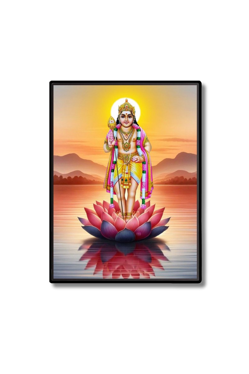 Kartikeya Laminated Photo  - 5x7 Inches, Divine Blessings for Home & Office and Temple Decoration