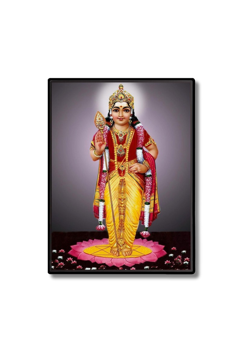 Kartikeya Laminated Photo  - 5x7 Inches, Divine Blessings for Home & Office and Temple Decoration