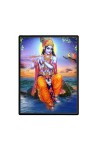 Sri Krishna Laminated Photo  - 5x7 Inches, Divine Blessings for Home & Office and Temple Decoration