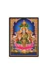 Maa Lakshmi Laminated Photo  - 5x7 Inches, Divine Blessings for Home & Office and Temple Decoration
