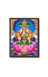 Maa Lakshmi Laminated Photo  - 5x7 Inches, Divine Blessings for Home & Office and Temple Decoration
