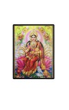 Maa Lakshmi Laminated Photo  - 5x7 Inches, Divine Blessings for Home & Office and Temple Decoration