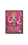 Maa Lakshmi Laminated Photo  - 5x7 Inches, Divine Blessings for Home & Office and Temple Decoration