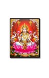 Maa Lakshmi Laminated Photo  - 5x7 Inches, Divine Blessings for Home & Office and Temple Decoration