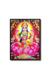 Maa Lakshmi Laminated Photo  - 5x7 Inches, Divine Blessings for Home & Office and Temple Decoration