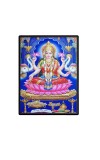 Maa Lakshmi Laminated Photo  - 5x7 Inches, Divine Blessings for Home & Office and Temple Decoration
