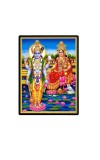 Lord Vishnu & Maa Lakshmi Laminated Photo  - 5x7 Inches, Divine Blessings for Home & Office and Temple Decoration
