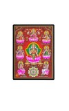 AshtaMaa Lakshmi Laminated Photo  - 5x7 Inches, Divine Blessings for Home & Office and Temple Decoration