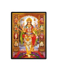 Nava Maa Durga Laminated Photo  - 5x7 Inches, Divine Blessings for Home & Office and Temple Decoration