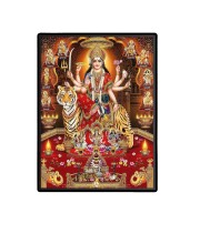 Nava Maa Durga Laminated Photo  - 5x7 Inches, Divine Blessings for Home & Office and Temple Decoration
