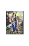 Sri Radha Laminated Photo  - 5x7 Inches, Divine Blessings for Home & Office and Temple Decoration