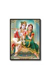 Sri Radha Sri Krishna Laminated Photo  - 5x7 Inches, Divine Blessings for Home & Office and Temple Decoration