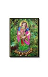 Sri Radha Laminated Photo  - 5x7 Inches, Divine Blessings for Home & Office and Temple Decoration