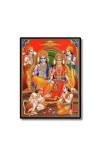 Sri Ram Darbar Laminated Photo  - 5x7 Inches, Divine Blessings for Home & Office and Temple Decoration